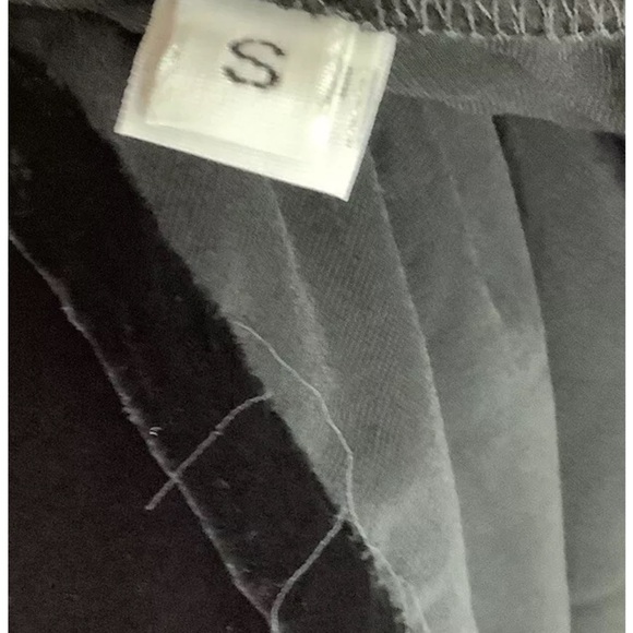 Allie Coosh Sz S Asymmetric Velvet Cardigan Black Open Face 3/4 Sleeve - Picture 6 of 6